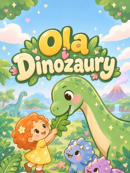 Okładka książeczki „Ola i Dinozaury”