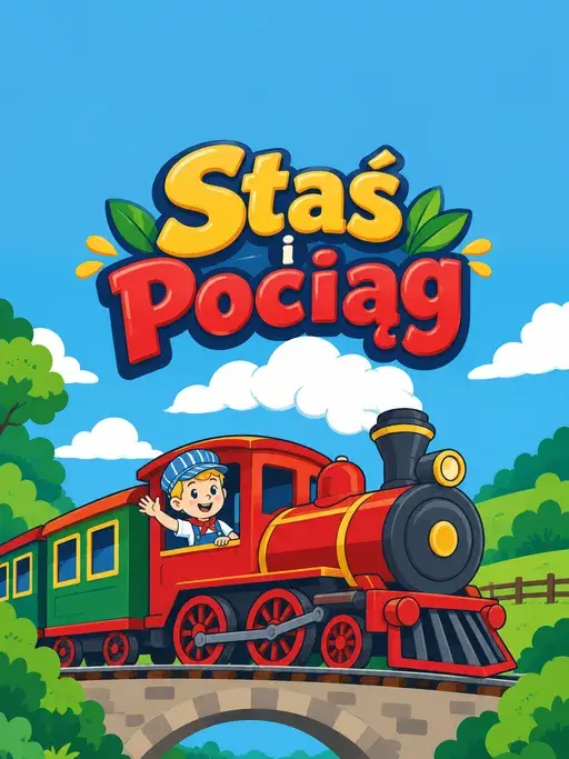 Okładka książeczki „Staś i Pociąg”