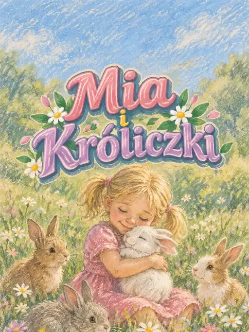 Okładka książeczki „Mia i Króliczki”