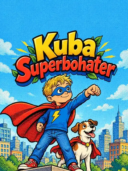 Okładka książeczki „Kuba Superbohater”